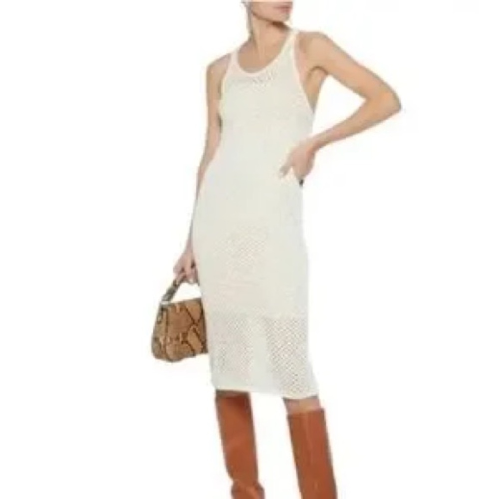 Current/Elliott Crochet Net Long Coverup Dress